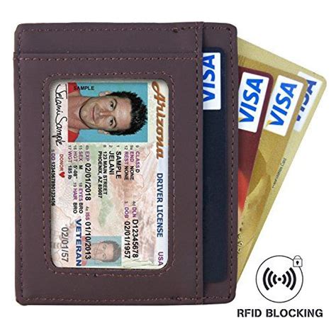 Aonal Mens Slim RFID Blocking Front Pocket Card Wallet